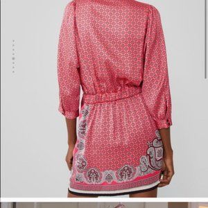 Printed Silk Wrap Dress